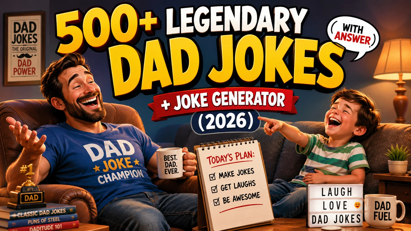 Legendary DAD Jokes + Joke Generator (2026)